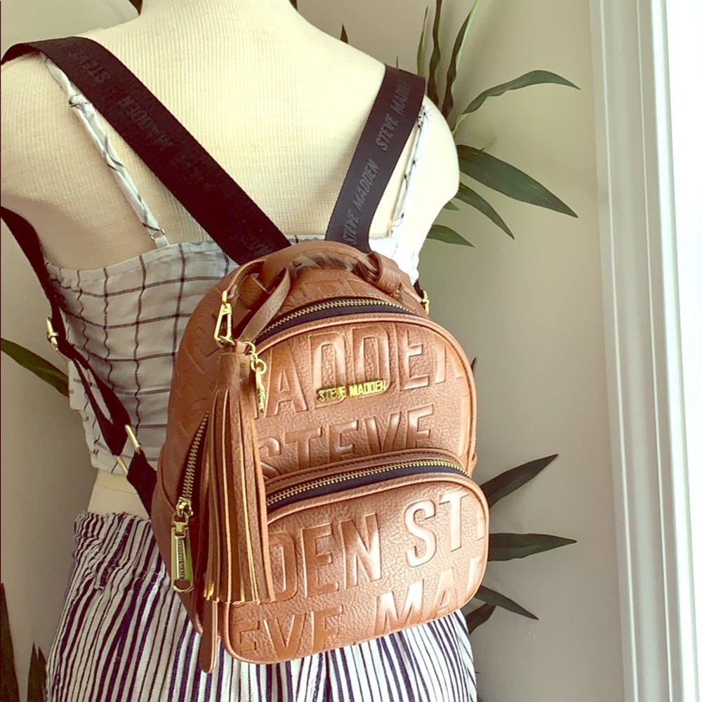 🔥♨️SALE Steve Madden brown mini bag tassel gold